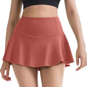 Women’s Pleated Swim Skirt With Brief Bottoms